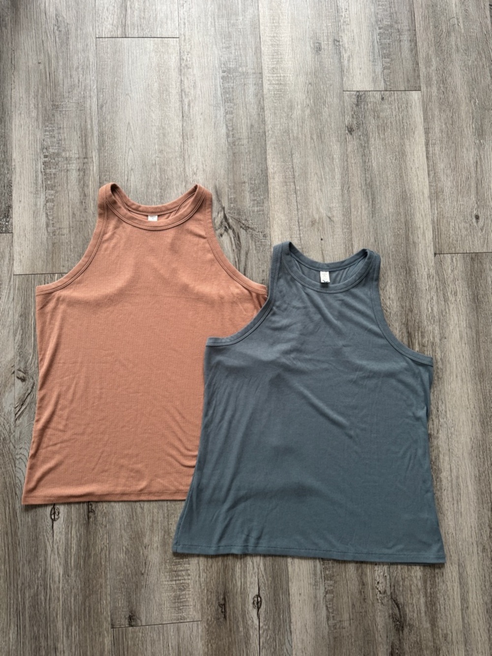 Ribbed lightweight racerback tank top bundle